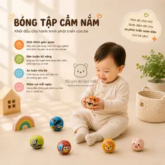 Bóng xốp mềm đàn hồi 6cm cho bé tập cầm nắm tập cơ tay phát triển vận động giảm stress