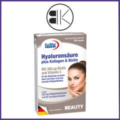 Hyaluronsäure plus Kollagen & Biotin - Viên uống Dưỡng da căng mịn, tóc & móng chắc khỏe – Hộp 30 viên - Đức