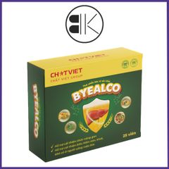 [CHÍNH HÃNG] Viên Uống Giải Rượu BYEALCO (Hộp 25 Viên) – Giảm Say, Tỉnh Táo Nhanh, Hỗ Trợ Bảo Vệ Gan