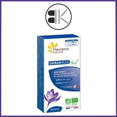 Safran Plus – Viên uống Nhụy hoa nghệ tây hữu cơ, giảm căng thẳng, thư giãn tinh thần – Hộp 15 viên, Pháp