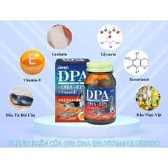 Viên uống bổ não DPA DHA EPA Vitamin E Orihiro 120 viên