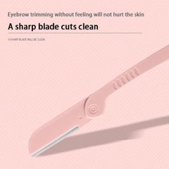 HOT Dụng cụ dao cạo tỉa lông mặt mày dễ dàng gấp gọn có đầu thay đổi tiện lợi