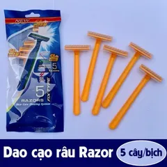 (Túi 5 cây) Dao cạo râu Razors 1 Bịch 5 Cái 2 lưỡi 788217