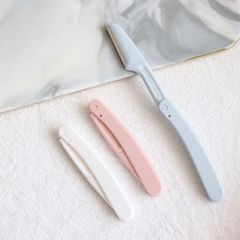 Set 3 cây Dao cạo lông mày dạng gấp gọn bằng thép không gì an toàn dễ sử dụng