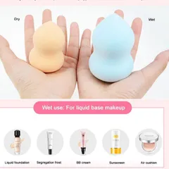 HOT Bông Mút make up ướt và khô hình quả bầu/giọt nước sắc màu ngẫu nhiên 788293