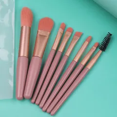 HOT Bộ 8 Cọ đánh phấn make up kèm túi khóa cài phong thái Vintage 788344