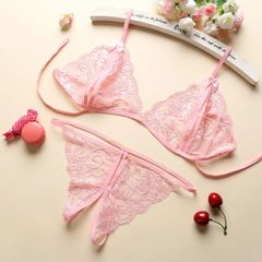 Đồ Lót Sexy 2 Mảnh Ren Quần Lót Lọt Khe Gợi Cảm - T310 Hồng