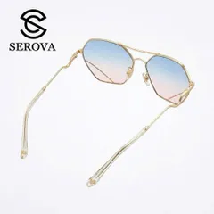 Kính râm cao cấp dành cho Nữ, chính hãng SEROVA SS9045, giọng mạ vàng
