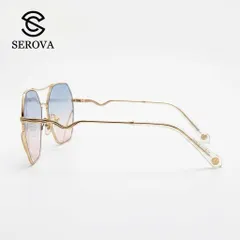 Kính râm cao cấp dành cho Nữ, chính hãng SEROVA SS9045, giọng mạ vàng