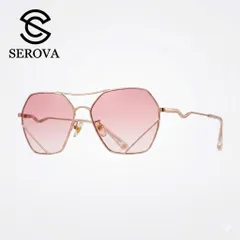Kính râm cao cấp dành cho Nữ, chính hãng SEROVA SS9045, giọng mạ vàng