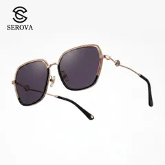 Kính râm cao cấp dành cho Nữ, chính hãng SEROVA SS9065 - C07, gọng mạ vàng