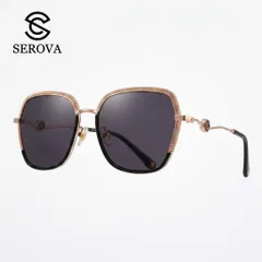 Kính râm cao cấp dành cho Nữ, chính hãng SEROVA SS9065 - C07, gọng mạ vàng