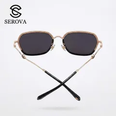 Kính râm cao cấp dành cho Nữ, chính hãng SEROVA SS9065 - C07, gọng mạ vàng 788691