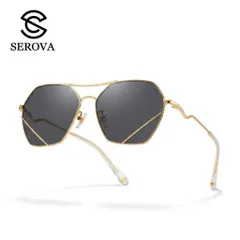 Kính râm cao cấp dành cho Nữ, chính hãng SEROVA SS9045, giọng mạ vàng 788704