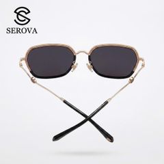 Kính râm cao cấp dành cho Nữ, chính hãng SEROVA SS9065 - C07, gọng mạ vàng 788709