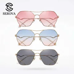 Kính râm cao cấp dành cho Nữ, chính hãng SEROVA SS9045, giọng mạ vàng 788767