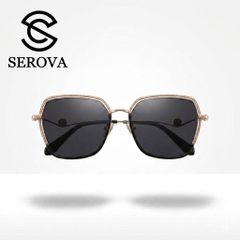 Kính râm cao cấp dành cho Nữ, chính hãng SEROVA SS9065 - C07, gọng mạ vàng 788769
