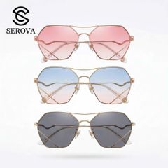 Kính râm cao cấp dành cho Nữ, chính hãng SEROVA SS9045, giọng mạ vàng 788772