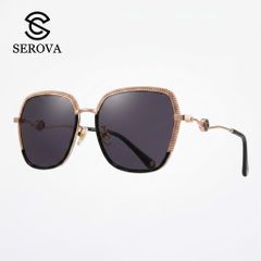 Kính râm cao cấp dành cho Nữ, chính hãng SEROVA SS9065 - C07, gọng mạ vàng 788769