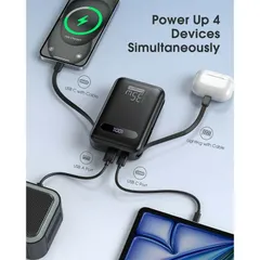 Pin dự phòng 20.000mAh EnergyQC, sạc nhanh 35w cho iPhone 17 , liền 2 dây sạc C & L 788794
