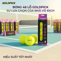 Hộp 3 quả bóng Pickleball 48 lỗ, chính hãng Gold Pick, nhựa nguyên sinh đúc nguyên khối 788804