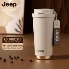 Cốc Giữ Nhiệt Jeep 500ml Inox 316 Cao Cấp – Ly Cafe Chống Tràn