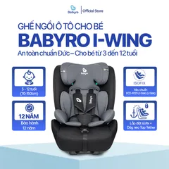 Ghế ngồi ô tô cho bé Babyro i-Wing, cho bé 3-12 tuổi, lắp đặt isofix, tiêu chuẩn R129 788834