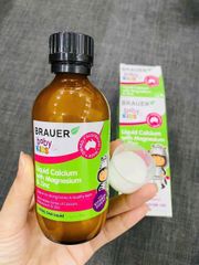 Siro Brauer Liquid Calcium with Magnesium & Zinc |200 mL| Hỗ trợ xương/cơ bắp chắc khỏe & Duy trì hệ thần kinh khỏe mạnh cho dành trẻ từ 1 tuổi trở lên