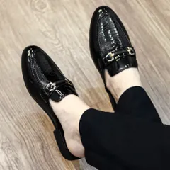 Giày Sục Nam Da PU Bóng Vân Đà Điểu - Giày Xục Nam Đế Đúc Chống Trượt - Sục Nam Cao Cấp Khóa Vàng Siêu Mềm RUNO G40