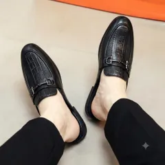 Giày Sục Nam Chụp Kỷ Yếu Tinh Tế - Giầy Sục Nam Khóa Vàng Mui Vân Cá Sấu Đế Đúc 3cm Chống Trượt Mới Cao Cấp G69