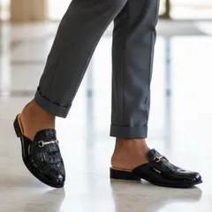 Giày Sục Nam Cao Cấp Khóa Vàng - Giày Sục Da Nam Mềm Mại Chống Trượt Đế Đúc 3cm - Giày Nam Sục Đẹp Quý Phái - RUNO G54