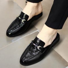 Sục Nam Cao Cấp Tận Xưởng - Giày Sục Nam Đế Cao 3cm Chống Trượt - Giày Sục Da Nam Vân Caro Nổi Bật Siêu Mềm RUNO G16
