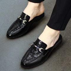 Sục Nam Cao Cấp Tận Xưởng - Giày Sục Nam Đế Cao 3cm Chống Trượt - Giày Sục Da Nam Vân Caro Nổi Bật Siêu Mềm RUNO G16