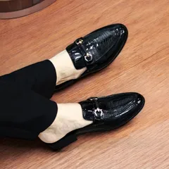 Giày Sục Mềm Đế Đúc 3cm Chống Trượt - Sục Nam Cao Cấp Chụp Kỷ Yếu - Giày Sục Da Nam Mẫu Da Bóng Vân Đà Điểu RUNO G40
