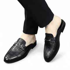 Giày Sục Nam Chụp Kỷ Yếu Tinh Tế - Giầy Sục Nam Khóa Vàng Mui Vân Cá Sấu Đế Đúc 3cm Chống Trượt Mới Cao Cấp G69