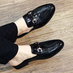 Giày Sục Mềm Đế Đúc 3cm Chống Trượt - Sục Nam Cao Cấp Chụp Kỷ Yếu - Giày Sục Da Nam Mẫu Da Bóng Vân Đà Điểu RUNO G40