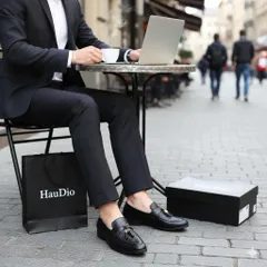 Giày Tassel Loafer Vân Cá Sấu Sang Trọng Giày Âu Nam Không Dây Lịch Lãm Giày Tây Nam Công Sở Đế Khâu RUNO G12