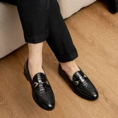 Giày Da Nam Lười Công Sở Đen Bóng Giầy Tây Nam Trẻ Trung Giày Âu Nam Chụp Kỷ Yếu Khâu Đế Bền Đẹp Rẻ Mới RUNO G35