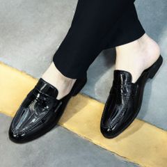 Giày Sục Nam Đế Đúc 3cm Chống Trượt - Giày Xục Nam Da PU Thiết Kế Sang Trọng - Sục Lười Nam Siêu Mềm Mại RUNO G37