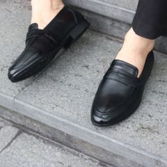 Giày Penny Loafer Nam Da Trơn Bán Chạy Nhất Giày Âu Nam Không Dây Lịch Lãm Công Sở Đế Khâu Siêu Bền Đẹp Mới RUNO G15