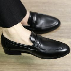 Giày Âu Nam Không Dây Da Mềm Cao Cấp Giày Tây Nam Công Sở Trẻ Trung Đế Khâu Chắc Chắn RUNO G14