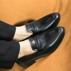 Giày Âu Nam Không Dây Da Mềm Cao Cấp Giày Tây Nam Công Sở Trẻ Trung Đế Khâu Chắc Chắn RUNO G14