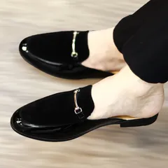 Giày Sục Nam Cao Cấp - Sục Da Nam Phối Nỉ Nhung Đế Đúc 3cm Chống Trượt - Giày Xục Nam Kiểu Hàn Quốc Mềm Mại RUNO G5
