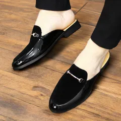 Giày Sục Nam Cao Cấp - Sục Da Nam Phối Nỉ Nhung Đế Đúc 3cm Chống Trượt - Giày Xục Nam Kiểu Hàn Quốc Mềm Mại RUNO G5