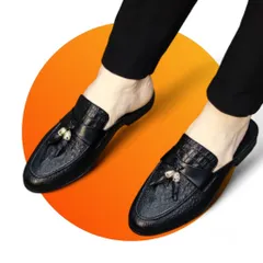 Giày Sục Mềm Đế Đúc 3cm Chống Trượt - Sục Nam Cao Cấp Phối Chuông - Giày Sục Da Nam Mẫu Vân Cá Sấu Thời Thượng RUNO G39