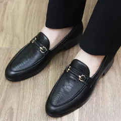 Giày Tây Nam Họa Tiết Vân Đà Điểu Dập Nổi Đẹp Giày Âu Nam Chụp Kỷ Yếu Loafer Lịch Lãm Công Sở Đế Mềm Khâu Bền RUNO G28