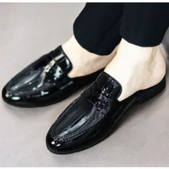 Giày Xục Nam Cao Cấp Da PU Mẫu Mới - Giày Sục Nam Đế Cao Chống Trượt Siêu Mềm - Sục Lười Nam Mềm Bền Đẹp Mẫu RUNO G37
