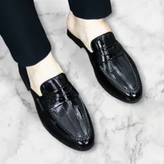 Giày Xục Nam Cao Cấp Da PU Mẫu Mới - Giày Sục Nam Đế Cao Chống Trượt Siêu Mềm - Sục Lười Nam Mềm Bền Đẹp Mẫu RUNO G37
