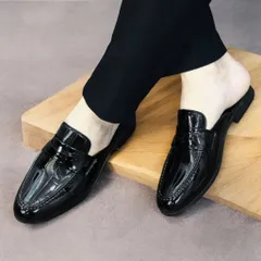 Giày Xục Nam Cao Cấp Da PU Mẫu Mới - Giày Sục Nam Đế Cao Chống Trượt Siêu Mềm - Sục Lười Nam Mềm Bền Đẹp Mẫu RUNO G37