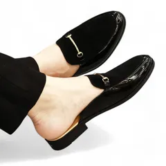 Giày Sục Nam Đế Cao - Giày Xục Nam Da PU Cao Cấp Phối Nỉ Nhung - Sục Lười Nam Dễ Xỏ Chân Khóa Mạ Vàng Chống Gỉ RUNO G5